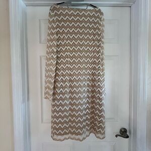 NEW with tags!! Chevron Patterned Tan and White Sparkle Dress!